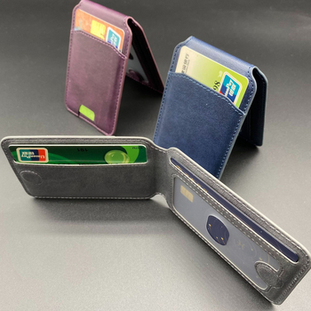 MagSafe držač kartica s magnetskim stalkom — kartični stil, PU materijal, otisak, prilagodljiv, Apple kompatibilan