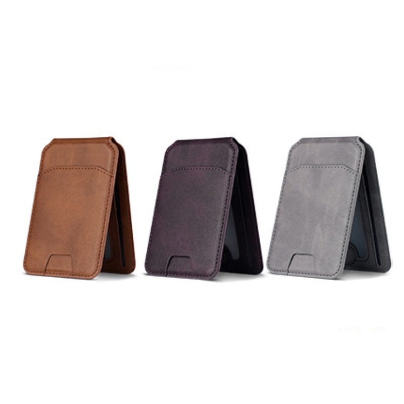 MagSafe držač kartica s magnetskim stalkom — kartični stil, PU materijal, otisak, prilagodljiv, Apple kompatibilan