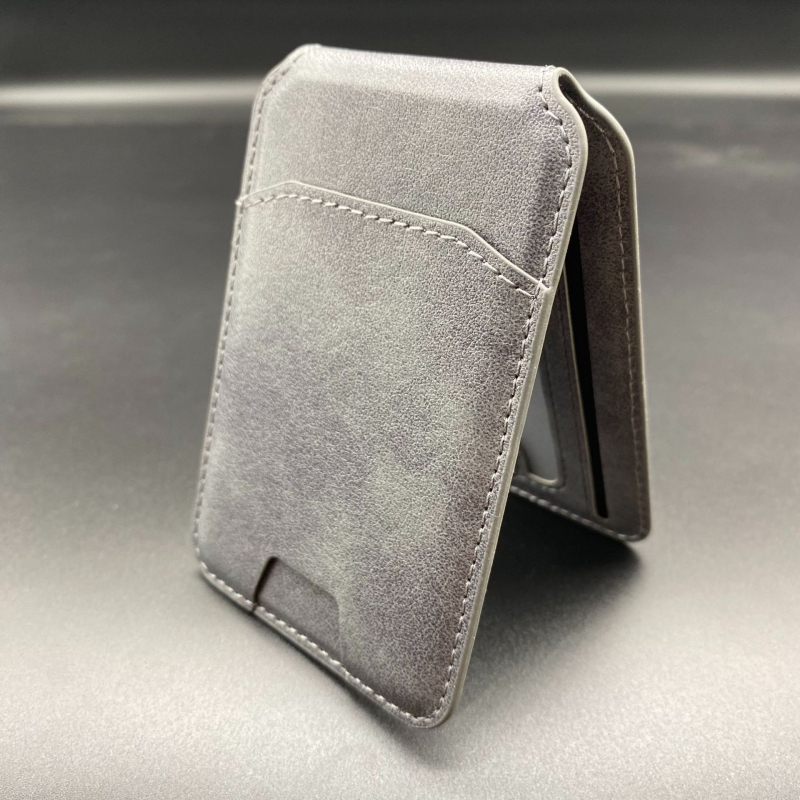 MagSafe držač kartica s magnetskim stalkom — kartični stil, PU materijal, otisak, prilagodljiv, Apple kompatibilan