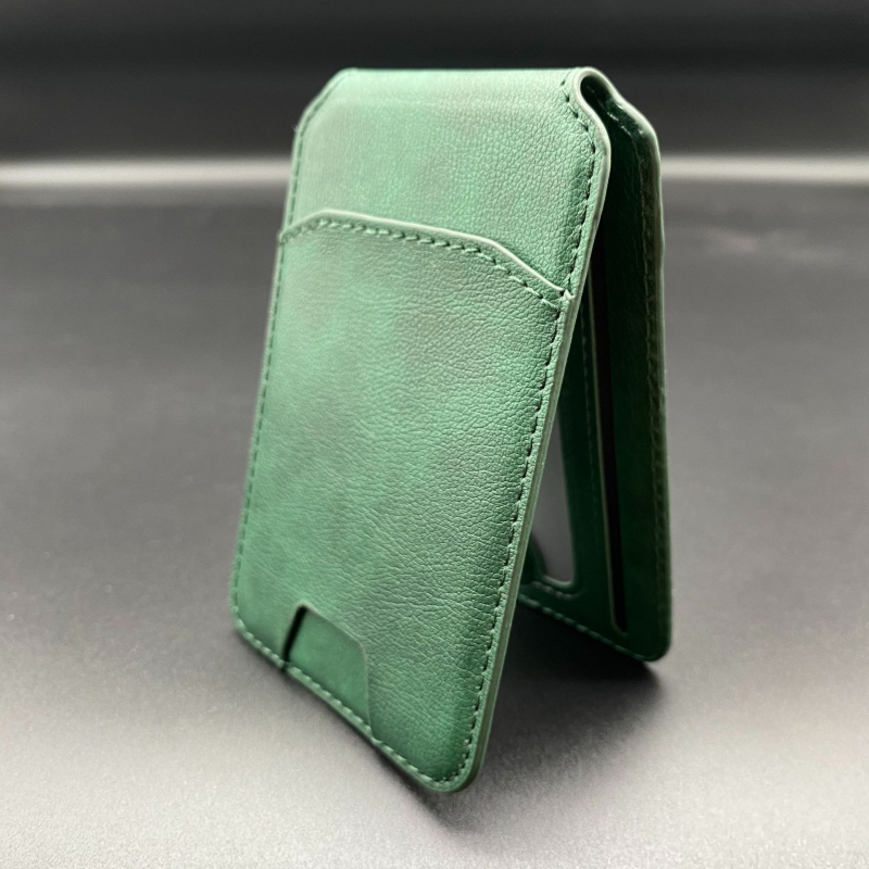 MagSafe držač kartica s magnetskim stalkom — kartični stil, PU materijal, otisak, prilagodljiv, Apple kompatibilan