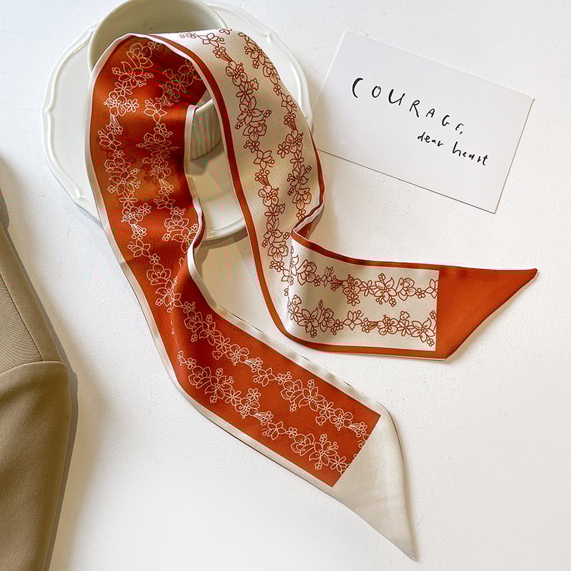 Bandă pentru păr cu eșarfă în carouri pentru femei — 88×7 cm, 100% poliester, țesătură poliester, ușoară și elegantă