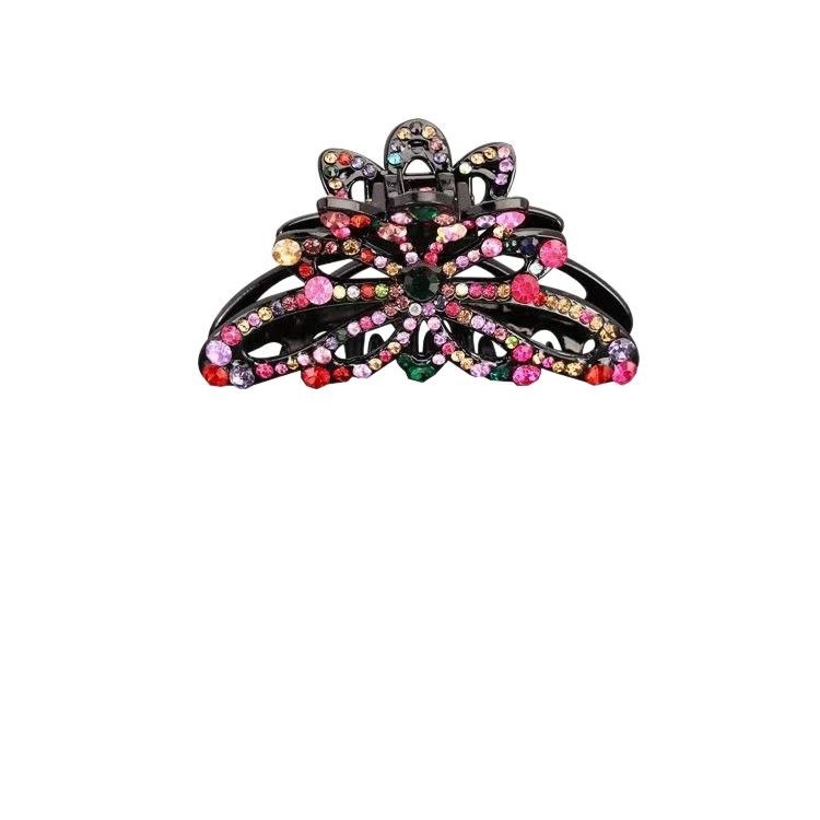 Spona za rep kose s kristalnom leptir dizajnom (ručno izrađena; korejski stil; svježe i slatko; dodaci za žene; proljeće 2025)