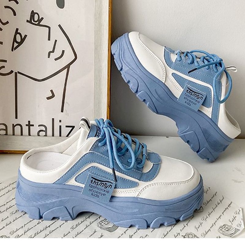 Ženske tenisice s platformom, korejskog stila, visina platforme 6-8 cm, gornji dio od sintetičke kože, gumena podloga