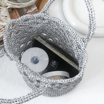 Τσαντάκι από κροσέ με οπή - DIY κιτ υφαντικής, πλαστική υφασμένη τσάντα, Κωδικός προϊόντος 1007136653