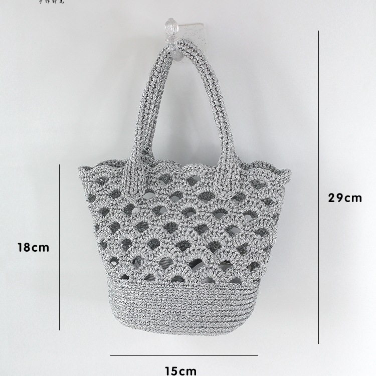 Τσαντάκι από κροσέ με οπή - DIY κιτ υφαντικής, πλαστική υφασμένη τσάντα, Κωδικός προϊόντος 1007136653