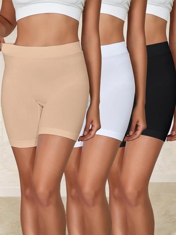 Ženski šorc s visokim strukom za kontrolu trbuha — pamuk; podstava pamuk; glavni materijal <30%