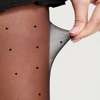 Čarape s motivom srca i točkicama, tanke 15D najlon, core yarn, jedinstven dizajn, seksi oblikovanje nogu, zaštita od sunca, apsorpcija znoja, za žene 18–40