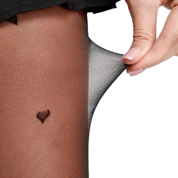 Čarape s motivom srca i točkicama, tanke 15D najlon, core yarn, jedinstven dizajn, seksi oblikovanje nogu, zaštita od sunca, apsorpcija znoja, za žene 18–40