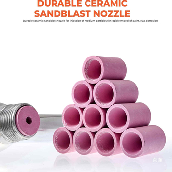 Keramické a oceľové trysky pre pištoľu na pieskovanie pre pneumatické pieskovanie