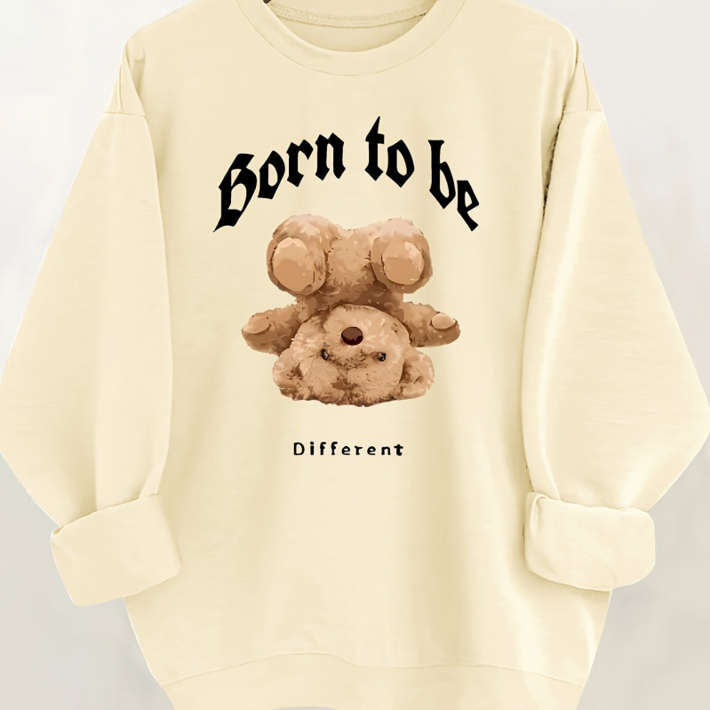 Ženska casual mikina s okruglim izrezom, duge rukave, normalna duljina, 90–95% poliester