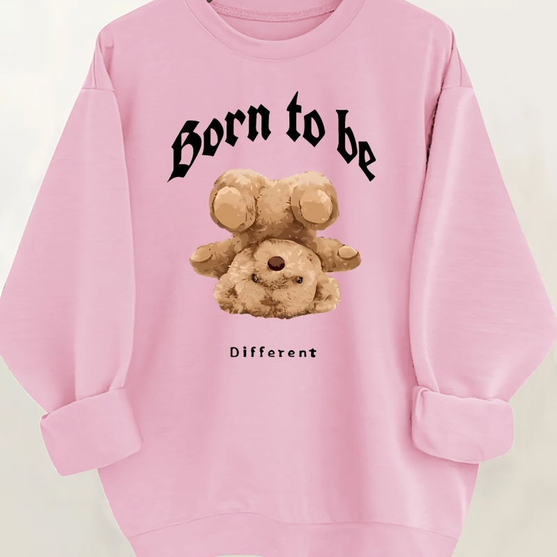 Ženska casual mikina s okruglim izrezom, duge rukave, normalna duljina, 90–95% poliester