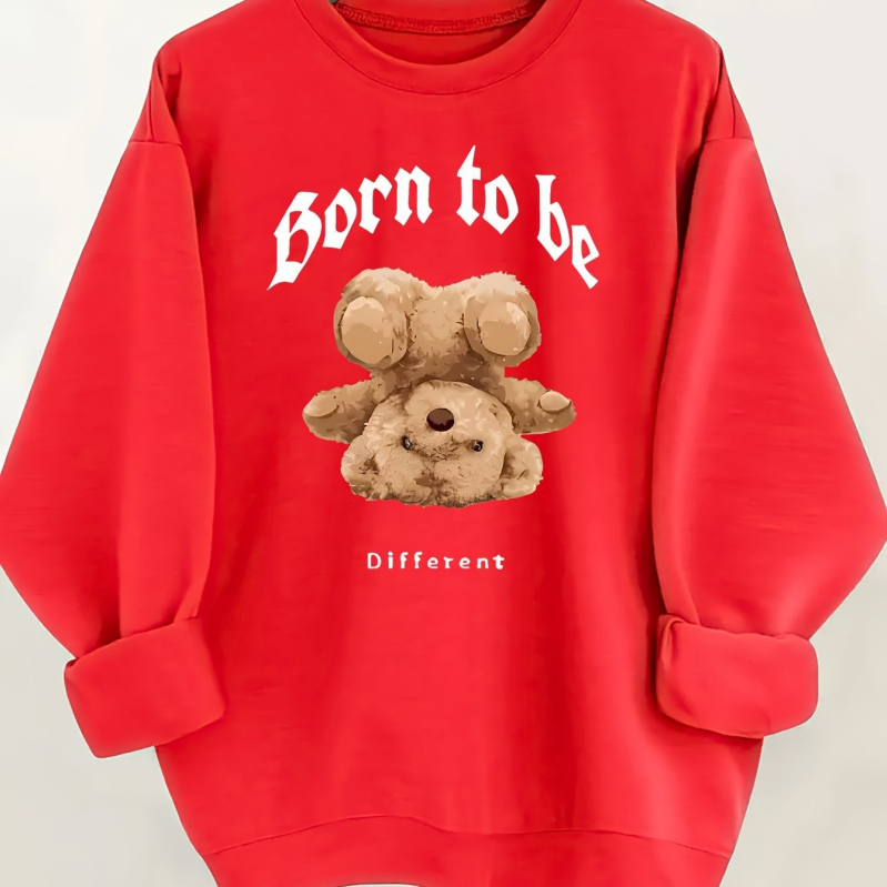 Ženska casual mikina s okruglim izrezom, duge rukave, normalna duljina, 90–95% poliester