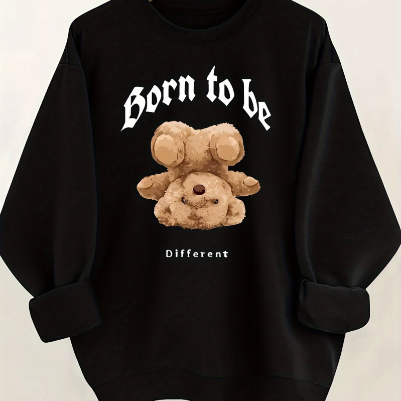 Ženska casual mikina s okruglim izrezom, duge rukave, normalna duljina, 90–95% poliester