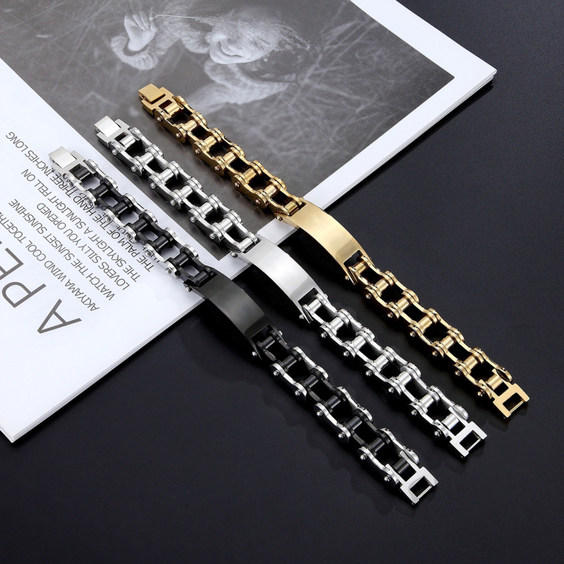 Náramok - nerezová oceľ, geometrický tvar, unisex, punk štýl (Značka: Limon; Jar 2024)