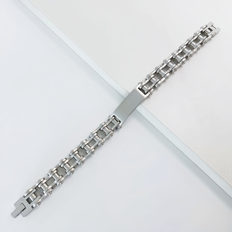 Náramok - nerezová oceľ, geometrický tvar, unisex, punk štýl (Značka: Limon; Jar 2024)