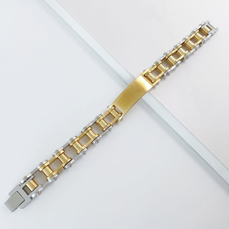 Náramok - nerezová oceľ, geometrický tvar, unisex, punk štýl (Značka: Limon; Jar 2024)