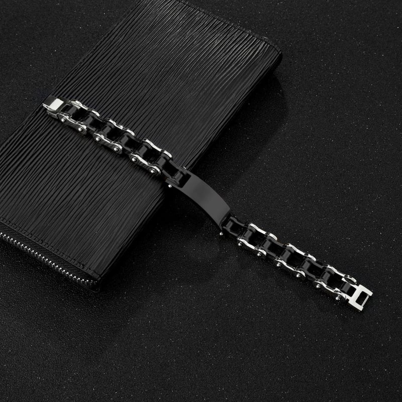 Náramok - nerezová oceľ, geometrický tvar, unisex, punk štýl (Značka: Limon; Jar 2024)