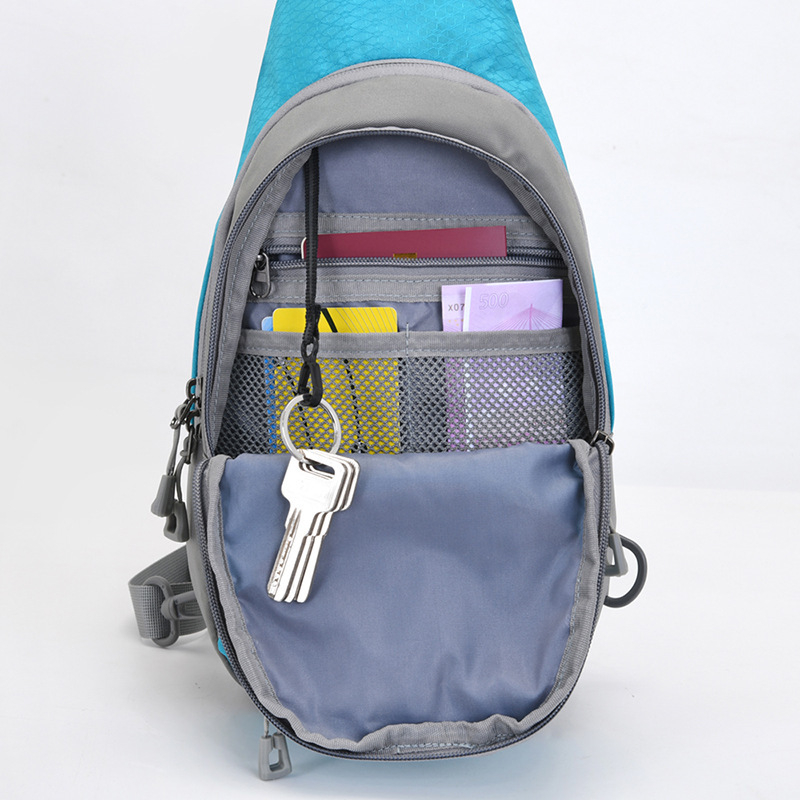 Športová hrudná taška na vonkajšie použitie - nylon, priedušná, ultraľahká, unisex, mestský štýl