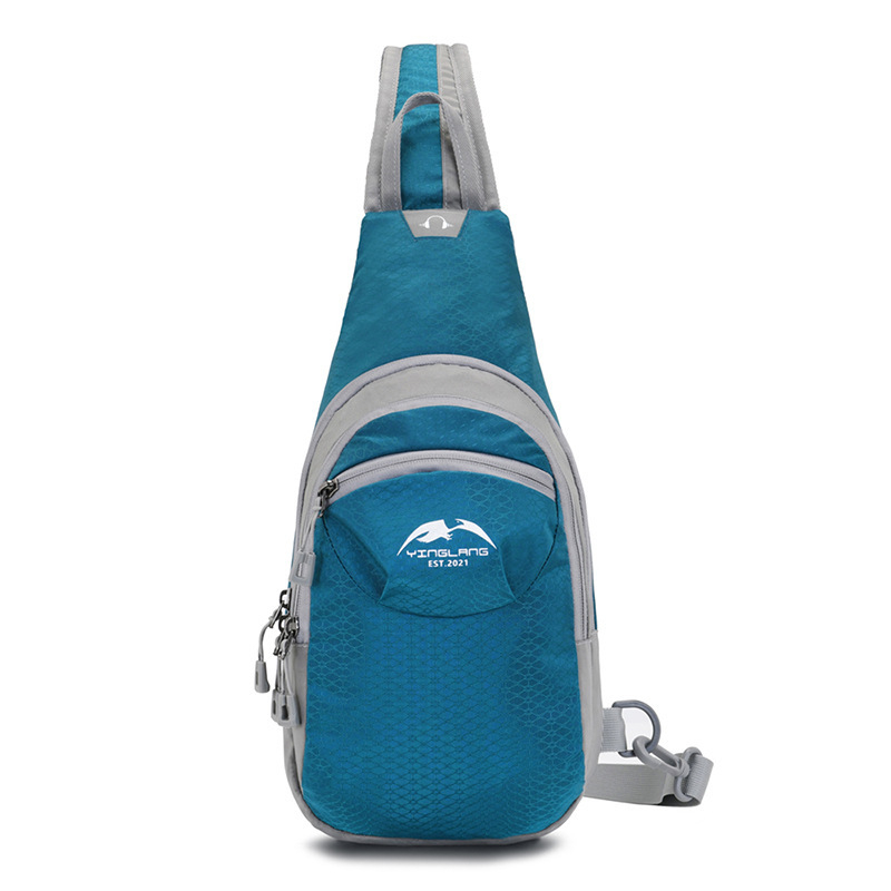 Športová hrudná taška na vonkajšie použitie - nylon, priedušná, ultraľahká, unisex, mestský štýl