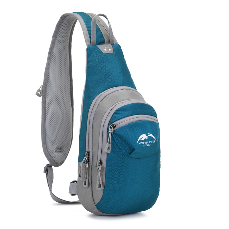 Športová hrudná taška na vonkajšie použitie - nylon, priedušná, ultraľahká, unisex, mestský štýl