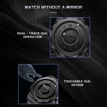 FOXBOX Muški kvarcni sat, vijčana krunica, 30M vodootporan, kućište od cinkovog legura, remen od nehrđajućeg čelika