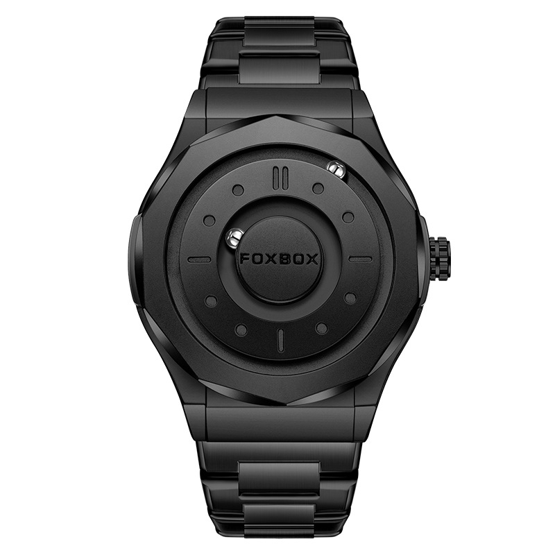 FOXBOX Muški kvarcni sat, vijčana krunica, 30M vodootporan, kućište od cinkovog legura, remen od nehrđajućeg čelika