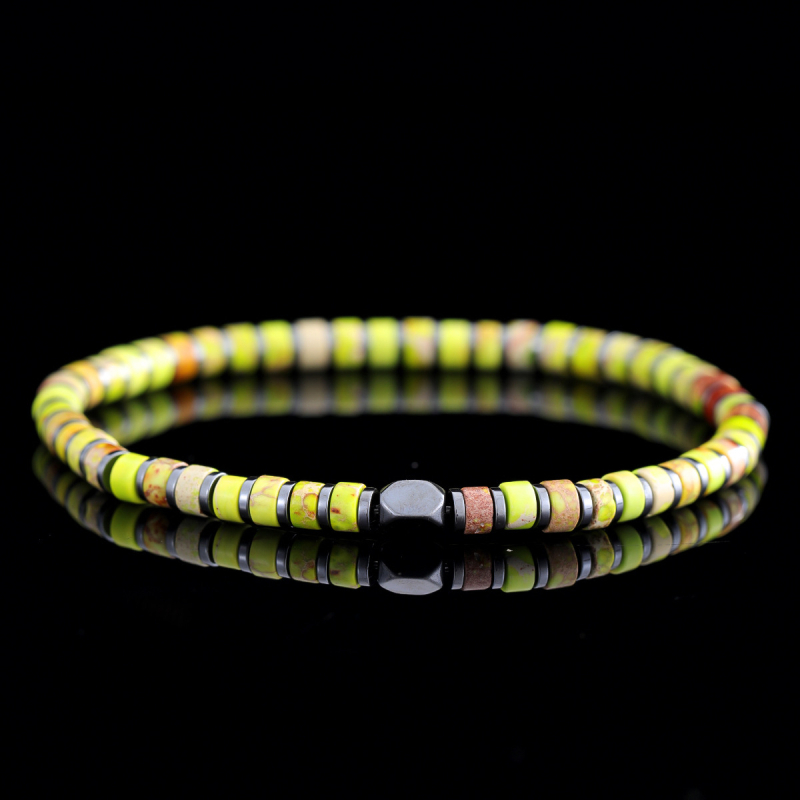 Náramok Go2Boho z polodrahých kameňov, ručne tkaný, dámsky štýl, doplnok na ruku