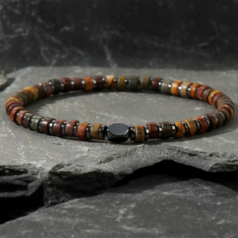 Náramok Go2Boho z polodrahých kameňov, ručne tkaný, dámsky štýl, doplnok na ruku