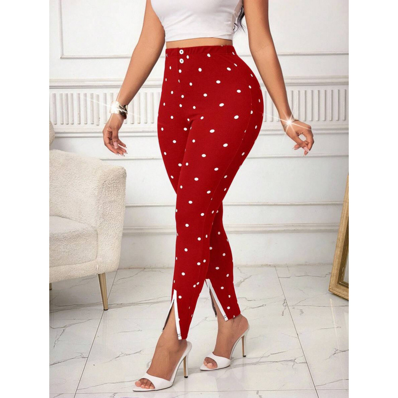 Ženski ljetni komplet: prirodna obojena pamuka, CVC mješavina, hlače duljine 9/10, slobodan kroj, retro stil