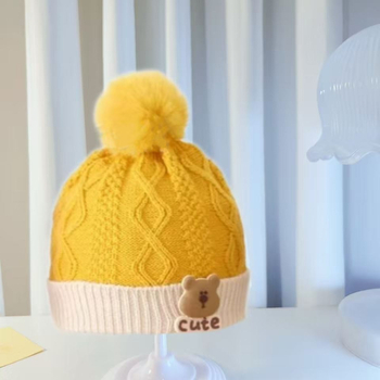 Dječja pletena kapa od vune – topla, otporna na vjetar, kupolasta kruna, za uzrast 6–12 mjeseci i 1–2 godine