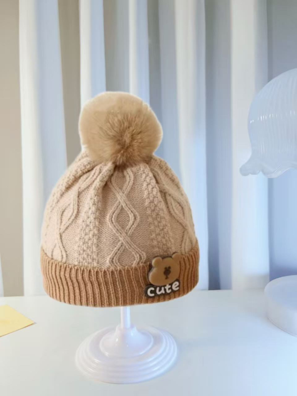 Dječja pletena kapa od vune – topla, otporna na vjetar, kupolasta kruna, za uzrast 6–12 mjeseci i 1–2 godine