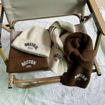 Komplet pre deti: čiapka a šál v kórejskom štýle - unisex, akryl, jar