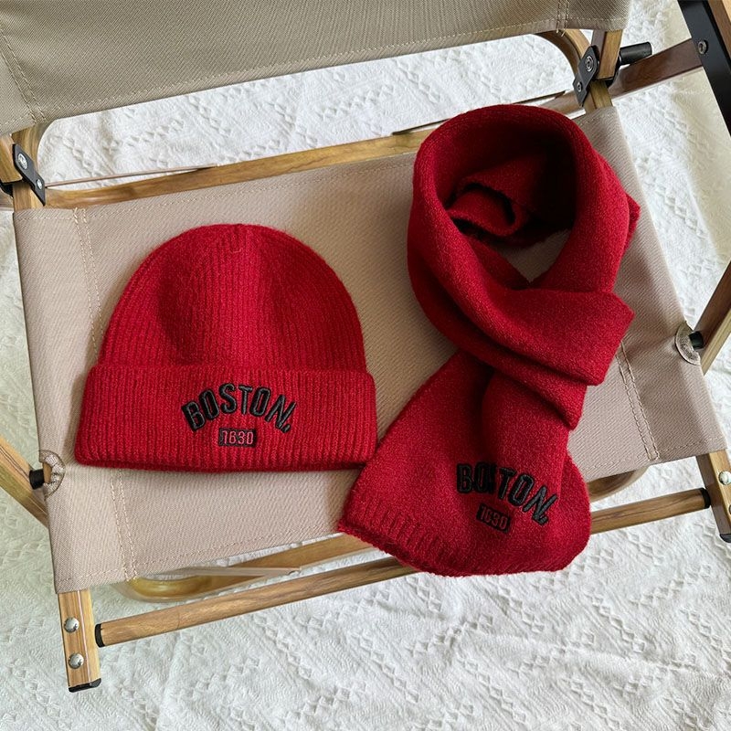 Komplet pre deti: čiapka a šál v kórejskom štýle - unisex, akryl, jar