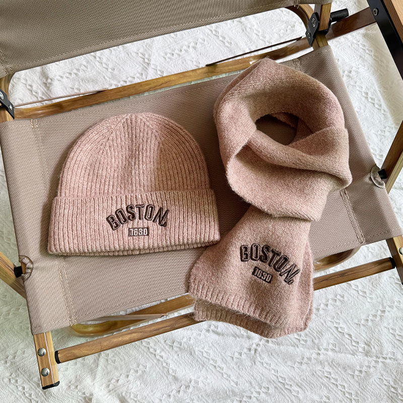 Komplet pre deti: čiapka a šál v kórejskom štýle - unisex, akryl, jar