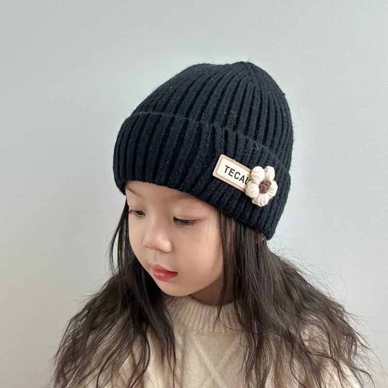 Dječja pletena kapa za zimu, korejski stil, jednostavan dizajn, kupolasti vrh, poliester 71–80%, za dob 2–4, 4–6, 8–10.