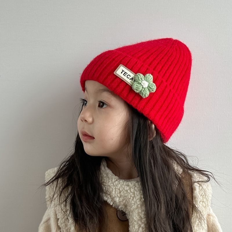 Dječja pletena kapa za zimu, korejski stil, jednostavan dizajn, kupolasti vrh, poliester 71–80%, za dob 2–4, 4–6, 8–10.