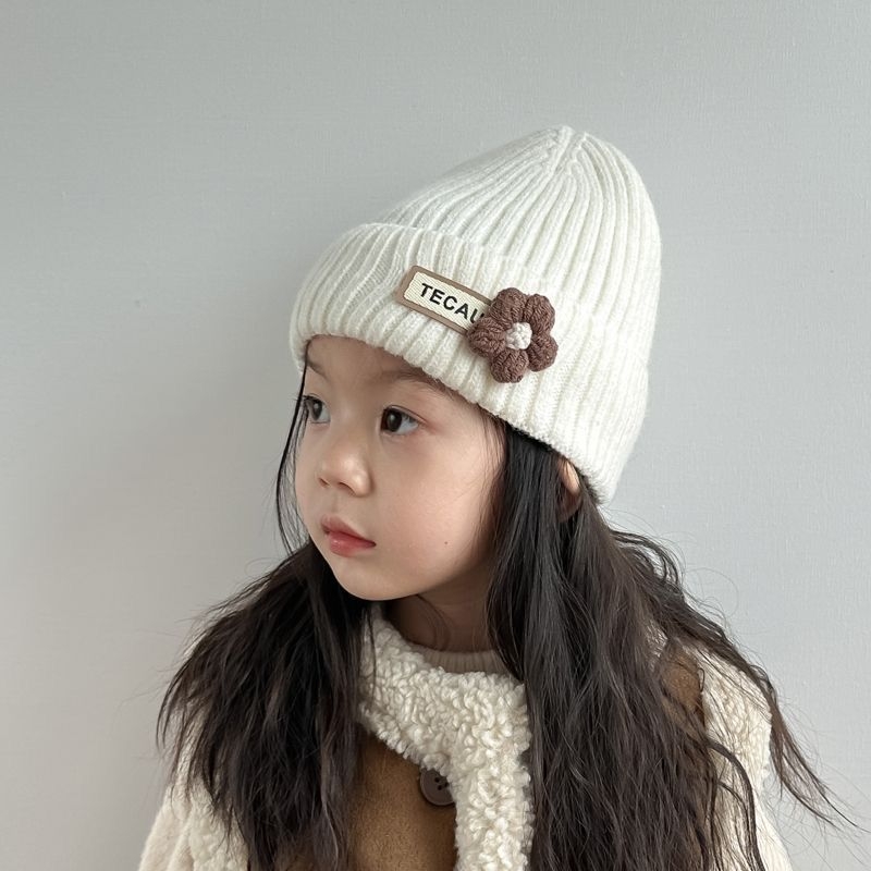 Dječja pletena kapa za zimu, korejski stil, jednostavan dizajn, kupolasti vrh, poliester 71–80%, za dob 2–4, 4–6, 8–10.