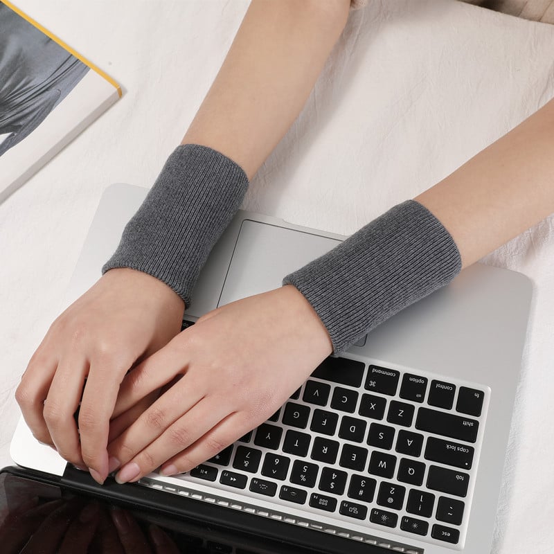 Pletena rukavica s poluj prstima – bez prstiju, zapešćni remen, poliester vlakno, opća namjena