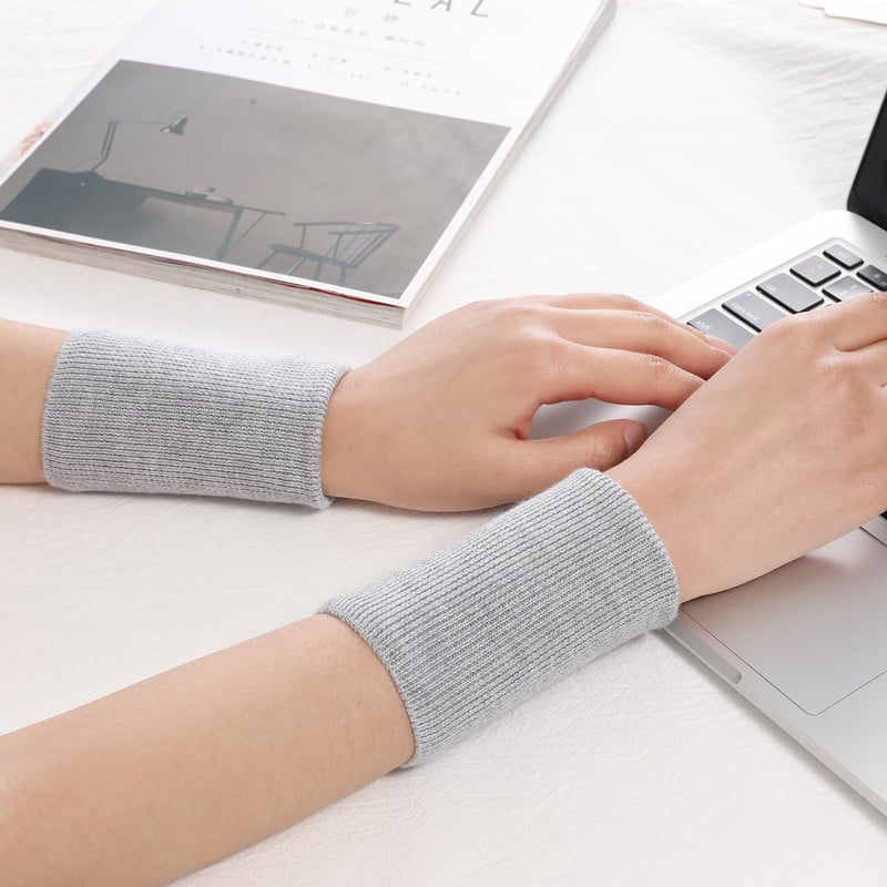 Pletena rukavica s poluj prstima – bez prstiju, zapešćni remen, poliester vlakno, opća namjena