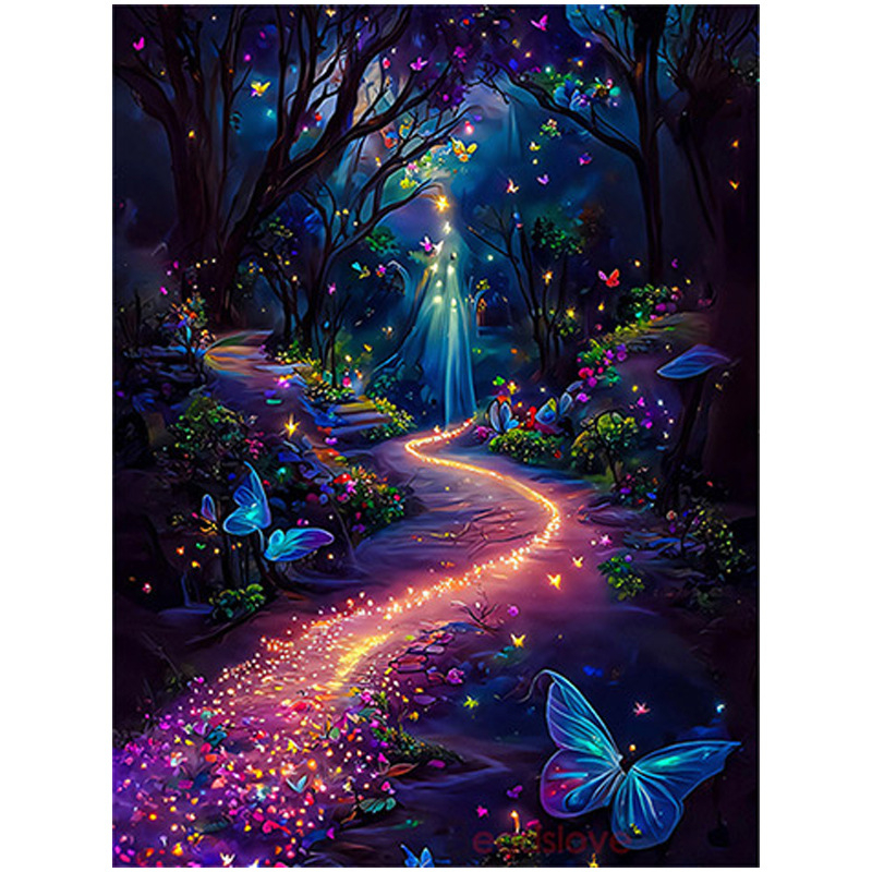 Комплект за бродерия с кръстчета: ландшафтен модел, платно 11CT, модерен минималистичен стил, DIY бродерия