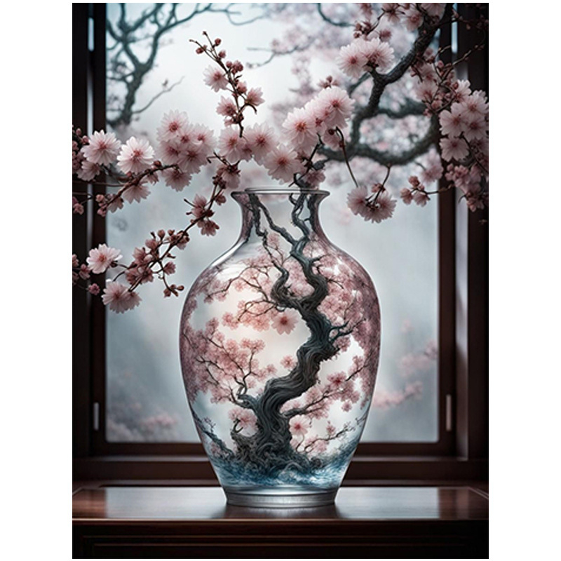 Комплект за бродерия с кръстчета: ландшафтен модел, платно 11CT, модерен минималистичен стил, DIY бродерия