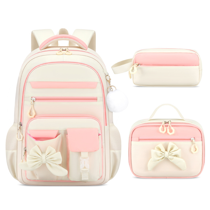 Mokyklinė kuprinė vidurinei mokyklai – stuburo apsauga, didelė talpa, trijų dalių komplektas, pečių diržai su oro pagalvėmis, Oxford audinys