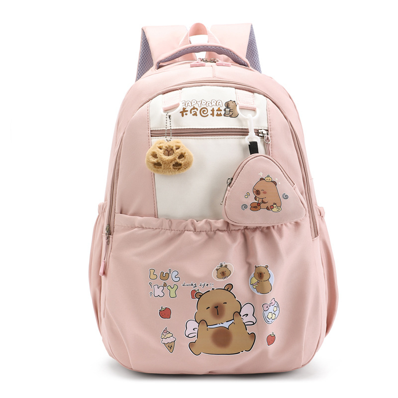 Unisex školský batoh pre deti - 20-35 L, vhodný pre 10-palcový notebook, ramenné popruhy s vzdušnou výplňou, vzor anime karikatúra, jar 2025