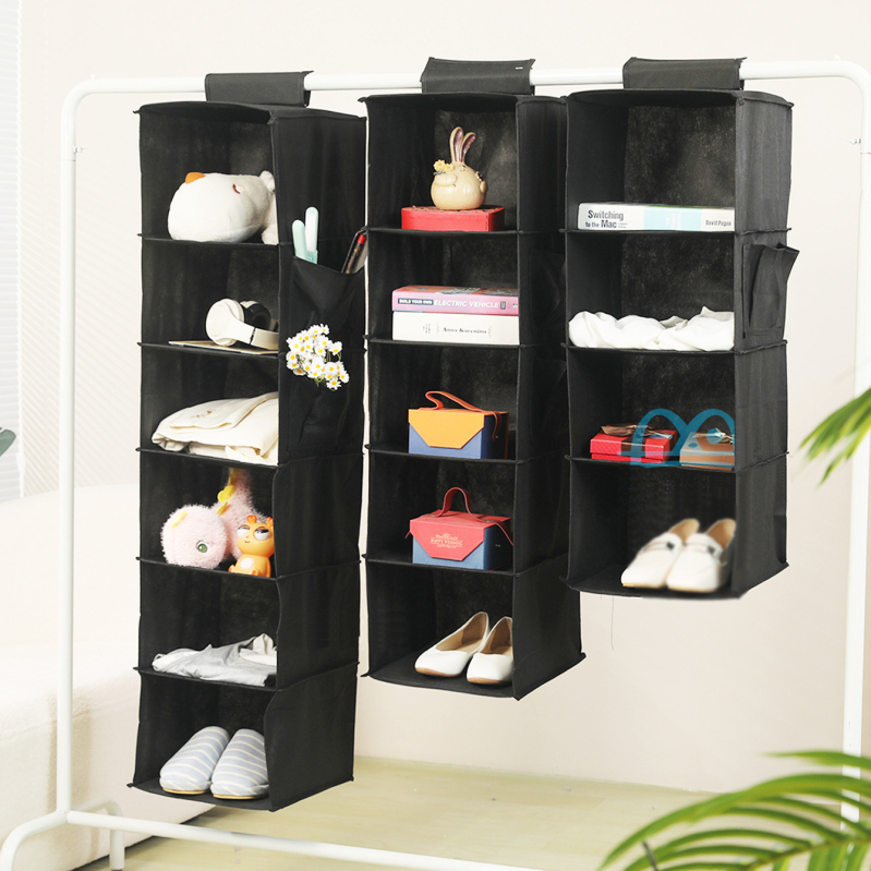 Višeslojna višenamjenska vrećica za garderobu, kubnog oblika, od netkanog materijala, model 832012, za vješanje u ormaru i organizaciju skladištenja