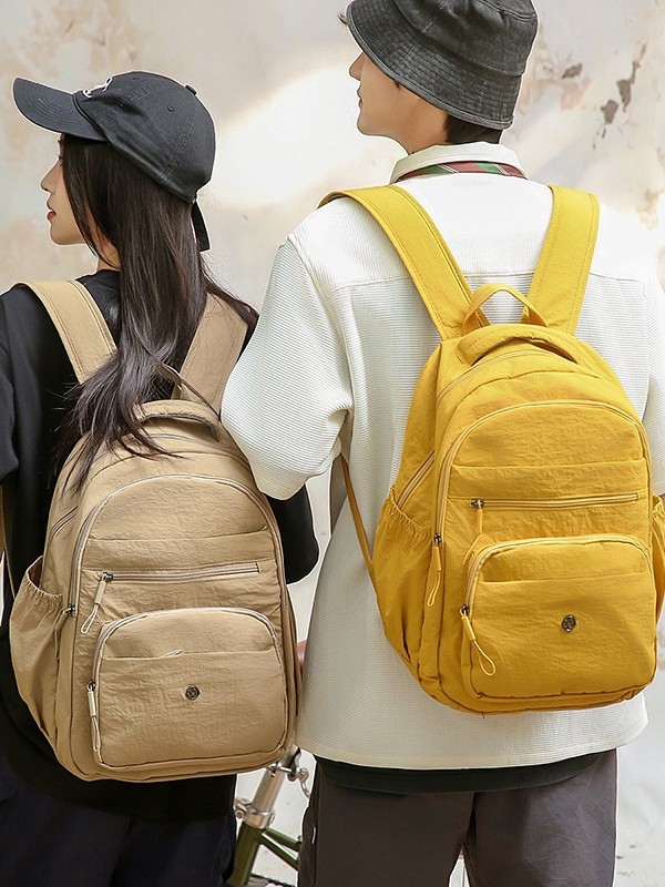 Rucsac cu capacitate mare pentru călătorii, nailon impermeabil, deschidere cu fermoar, buzunar intern cu fermoar, design exterior 3D