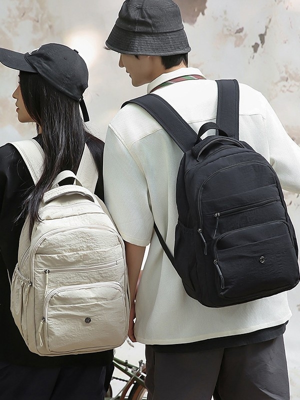 Rucsac cu capacitate mare pentru călătorii, nailon impermeabil, deschidere cu fermoar, buzunar intern cu fermoar, design exterior 3D