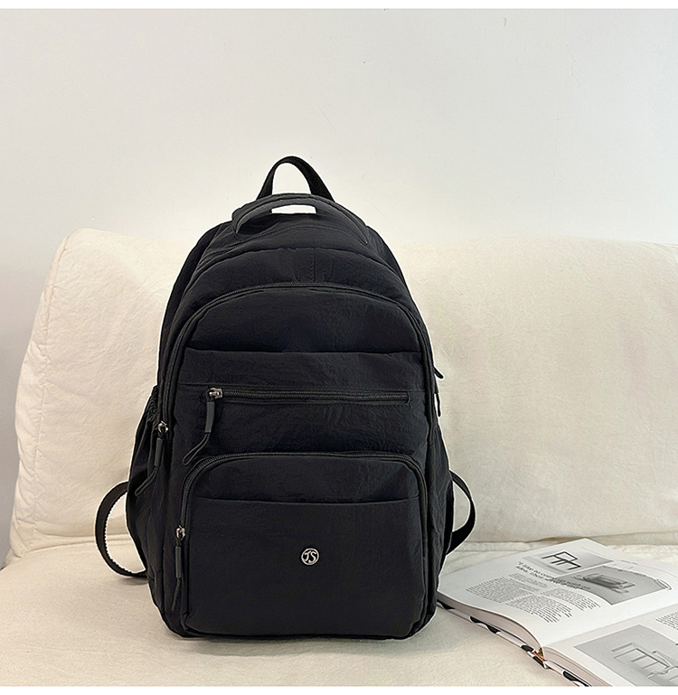 Rucsac cu capacitate mare pentru călătorii, nailon impermeabil, deschidere cu fermoar, buzunar intern cu fermoar, design exterior 3D