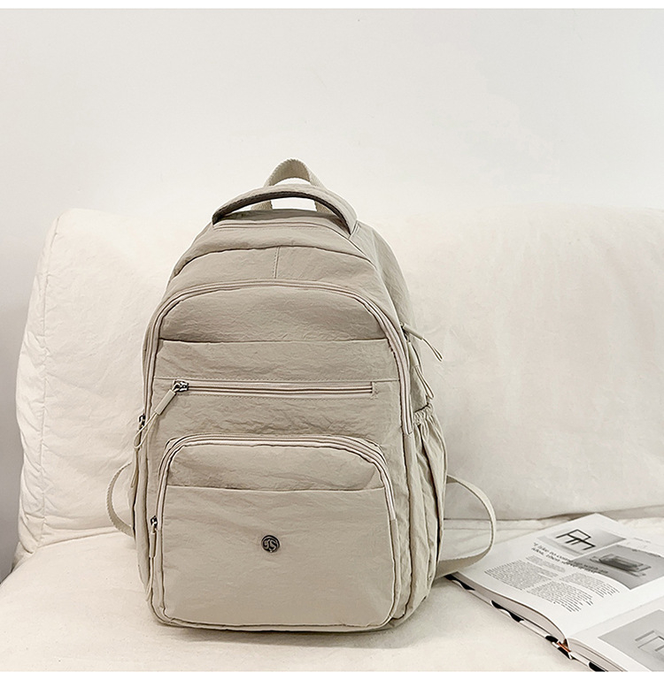 Rucsac cu capacitate mare pentru călătorii, nailon impermeabil, deschidere cu fermoar, buzunar intern cu fermoar, design exterior 3D