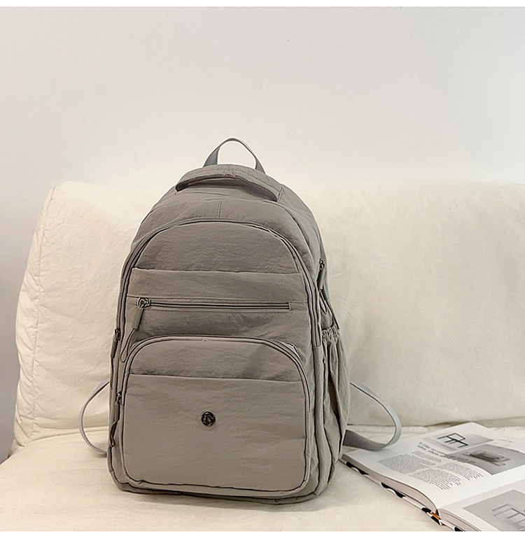 Rucsac cu capacitate mare pentru călătorii, nailon impermeabil, deschidere cu fermoar, buzunar intern cu fermoar, design exterior 3D