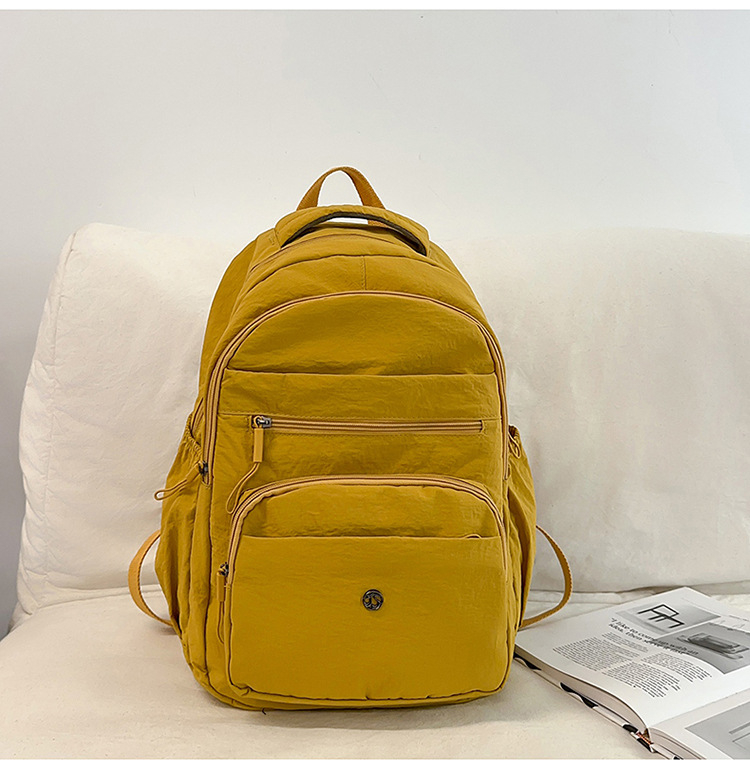 Rucsac cu capacitate mare pentru călătorii, nailon impermeabil, deschidere cu fermoar, buzunar intern cu fermoar, design exterior 3D